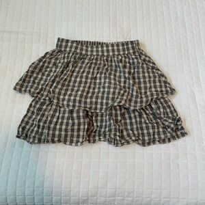 Chelsea & Violet Girls Black Tiered Mini Skirt L/14